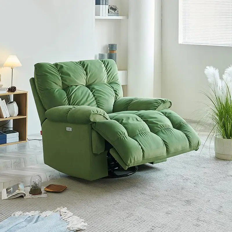 Nouvelle arrivée tissu matériel réglable loisirs simple manuel bascule pivotant électrique inclinable canapé chaise pour Commerical