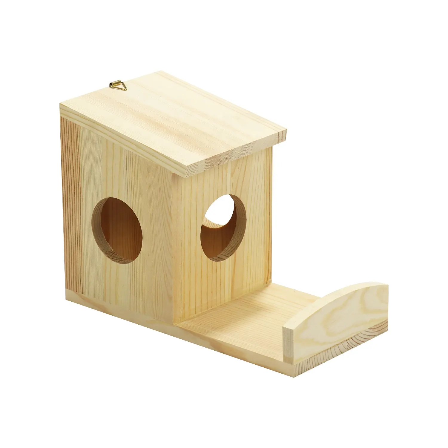 Maison de nid d'oiseau en bois en vrac bon marché peut bricolage avec des autocollants ou des dessins