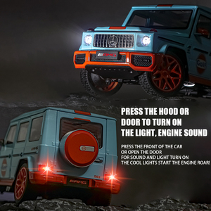 Kutu ile HMB H1051 Ben G63 1/18 pres döküm Model araba ses işık kapılar açık sürgülü oyuncak Off-road Metal araç Boy yetişkin KMM OEMODM - Product Image 2
