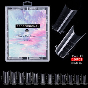 120pcs 10 Styles Clear Dual Forms <strong>Tips</strong> Quickly Building Gel Form Nail System Full Cover <strong>Tips</strong> Nail Extension Form - Product Image 6