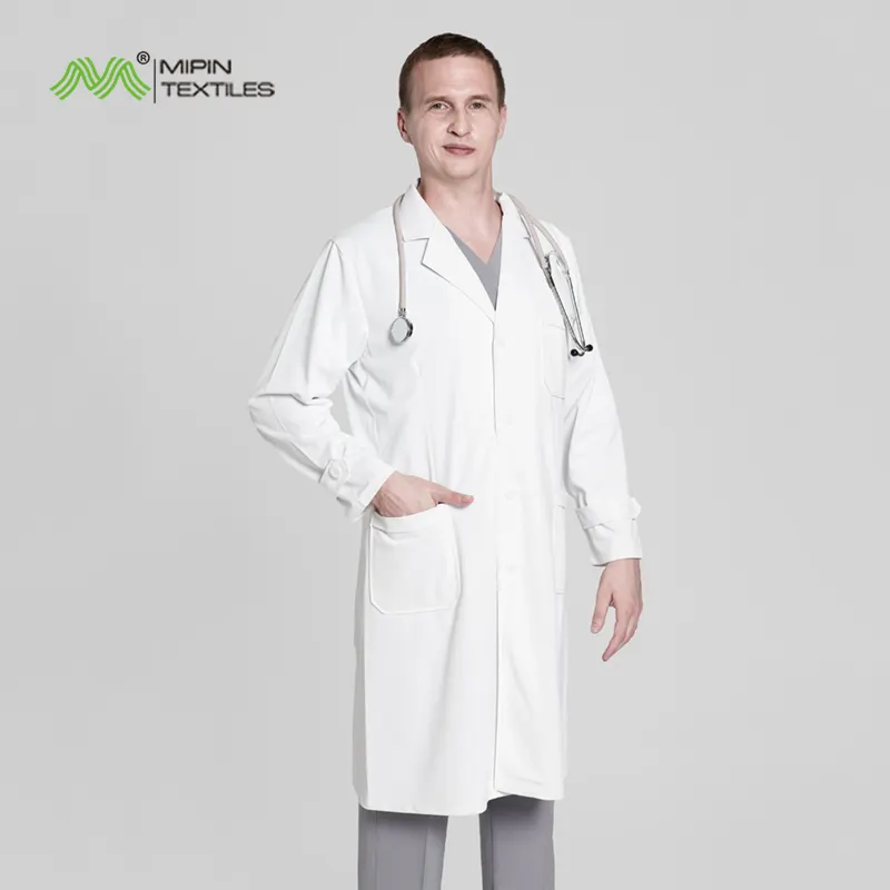 Bata de laboratorio blanca para Hospital Médico, bata de trabajo, uniforme quirúrgico, bata de médico para clínica de mascotas, ropa de trabajo para hombres