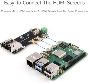 Adattatore multifunzione per porte o terminali a vite tipo Aismartlink Waveshare C, compatibile con uscite 4K Dual 4K Raspberry Pi 5/4B - Product Image 5