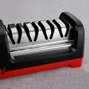 เครื่องเหลาไฟฟ้า odm/oem พร้อมเม็ดเพชรและตัวนำมุมมีดแบบขอบตรง15องศาและมีดหยัก4ขั้นตอน - Product Image 3