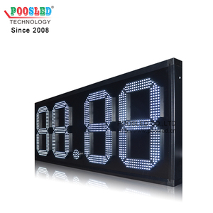 Mexico Outdoor White <strong>Digits</strong> 88.88 Gas Station Signs 7segments Led Price Display Led Gas Prices Sign for Petrol Station - Product Image 2