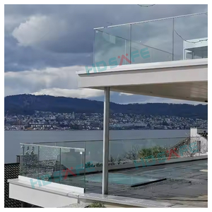 Progetto Villa sul Mare, Ringhiera in Vetro a Prezzo di Fabbrica, Profilo a U in Alluminio, Ringhiera Esterna, Recinzione in Vetro, Corrimano per Balcone Esterno - Product Image 1