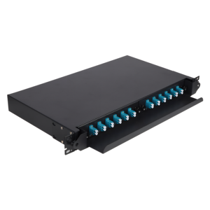 Simplex ODF LC UPC 24 puertos 19 pulgadas 1U Fibra Pigtails Duplex Tipo deslizante Panel de conexión óptica - Product Image 1