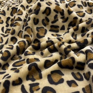 Giá Rẻ Tùy Chỉnh In Thiết Kế Ấm Áp Hai Mặt Dệt Kim 200gsm 100% Polyester Leopard Flannel Lông Cừu Vải Cho Quần Áo - Product Image 4