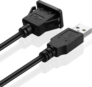 Conector hembra USB tipo A 2,0 de montaje en Panel a presión con conexión USB A 2,0 - Product Image 4