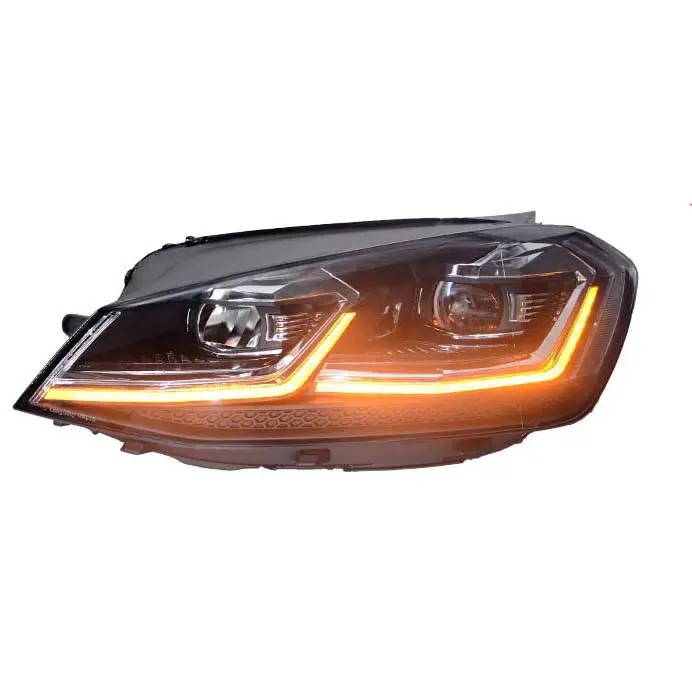 Lampu Mobil Lampu Perakitan untuk Golf7 Lampu Perakitan Golf 7 MK7 2013-2017 LED Headlight DRL Lensa Double Beam Bi-Xenon HID