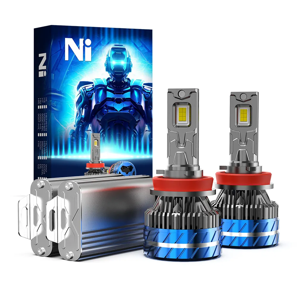 2023 Neuankömmling Ni H11 LED-Scheinwerfer für Auto H4 H7 LED-Lampe für Auto 9005 9006 Auto Light White Beam 6000K 50000 Lumen