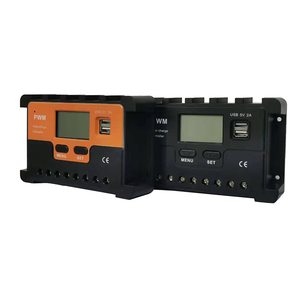 PWM регулятором солнечного заряда контроллер 12V 24V 48V Авто 10A 20A 30A 40A 50A 60A 80A портативное зарядное устройство от солнечной энергии с пульт дистанционного управления с ЖК-дисплей двойной USB кабель для зарядки - Product Image 3