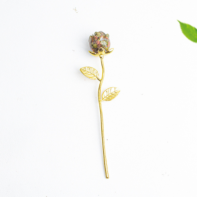 colorful Flower Green Stone