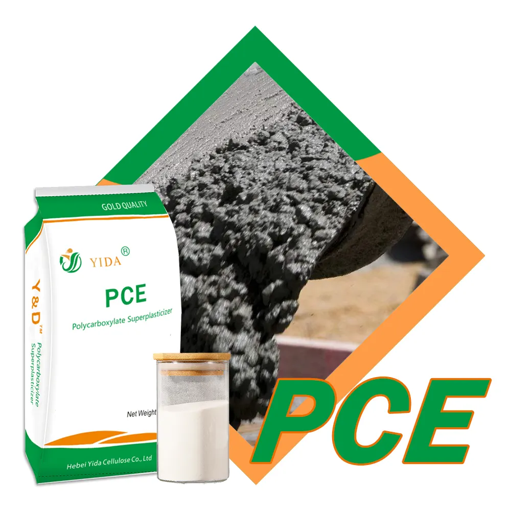 Superfluidificante PCE per calcestruzzo ad alto tasso di riduzione dell'acqua additivo per calcestruzzo/cemento PCE