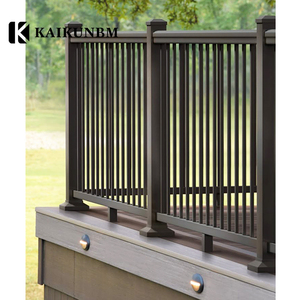 Einfache Installation Aluminium Basis Handlauf Schmiedeeisen Balustrade Außen deck Balkon geländer - Product Image 1