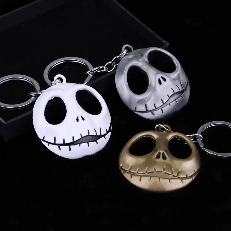 L'incubo prima di natale Jack Skellington portachiavi charms in metallo portachiavi uomo donna regalo di Halloween