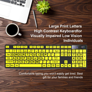 Teclado personalizado portátil para personas mayores con letras impresas grandes y baja visión - Product Image 6