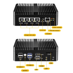 N150 Firewall Industrial Mini PC Win10 Linux 4G SIM N6210/N6415 N5105 4x2,5G Seguridad de red Mini caja de computadora HD DP Dual 4K - Product Image 5