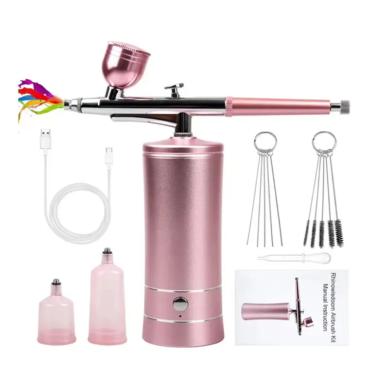 Hoge Kwaliteit Draagbare Mini Make-Up Airbrush Nail Air Brush Pistool Spray Huid Verzorging Airbrush Nano Spray Pistool Nagels Kit