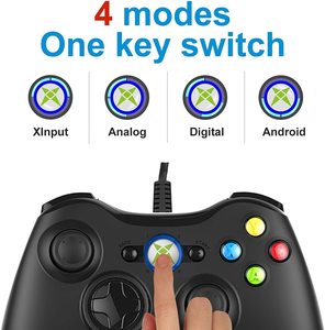 Xbox360 kablolu denetleyici için HiCyber PC PC360 Gamepad titreşimli özelliği ile buhar siyah Myth Goku Joystick & Gamepad - Product Image 3
