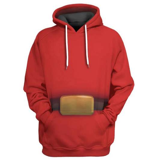 white-print-Brick Red