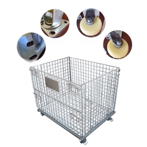 Contenedor de malla de alambre Contenedor de exportación Jaula de carga Caja de palés plegable Contenedores de almacenamiento apilables - Product Image 5