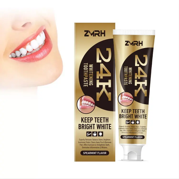 Creme dental de ouro 24k, popular, cuidados orais, limpeza dos dentes, remove manchas, clareamento, creme dental