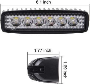 En çok satan araba <span class=keywords><strong>led</strong></span> çalışma ışığı 18w 12V Bar Jeep için sürüş lambası Off Road 4WD 4x4 kabin UTE SUV ATV kamyon araba tekne
