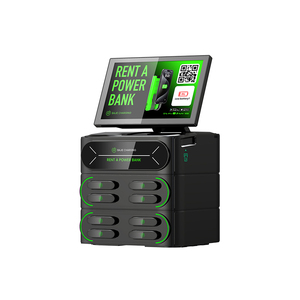 <strong>Emergency</strong> Charging Station 8 Slots Portable Stackable Machine with 8 Pcs Powerbank with Screen for Advertisement for Commercial - Product Image 2