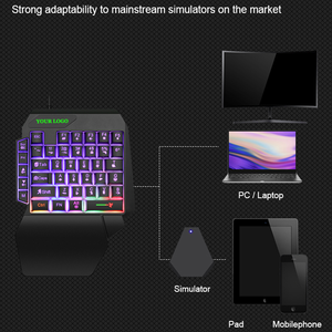 Teclado de una sola mano para videojuegos, miniteclado ergonómico retroiluminado RGB, 40 teclas, portátil, para PC - Product Image 2