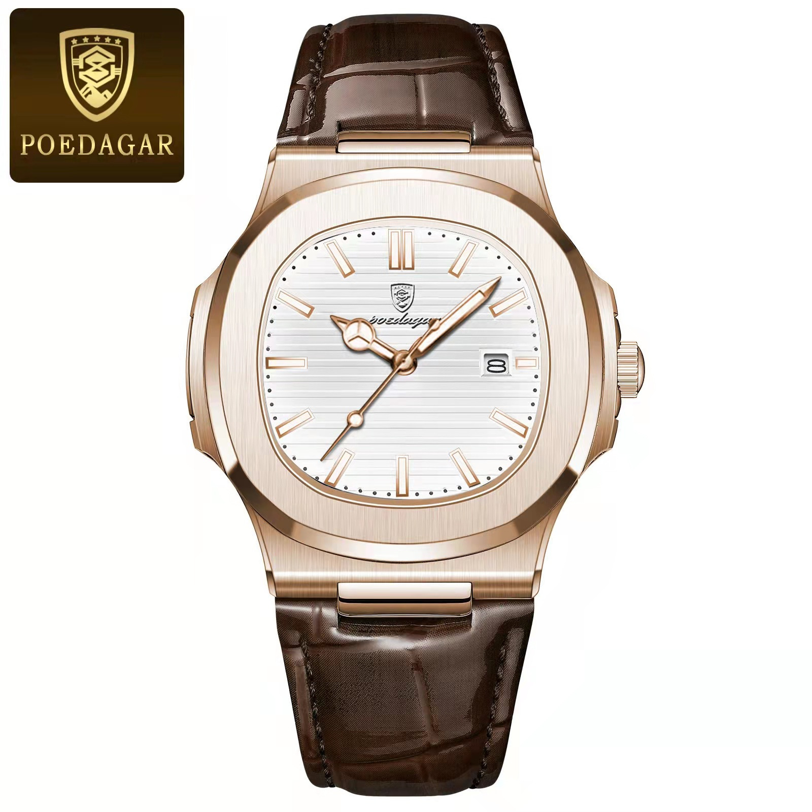7 oro rosa - bianco --Cinturino in pelle