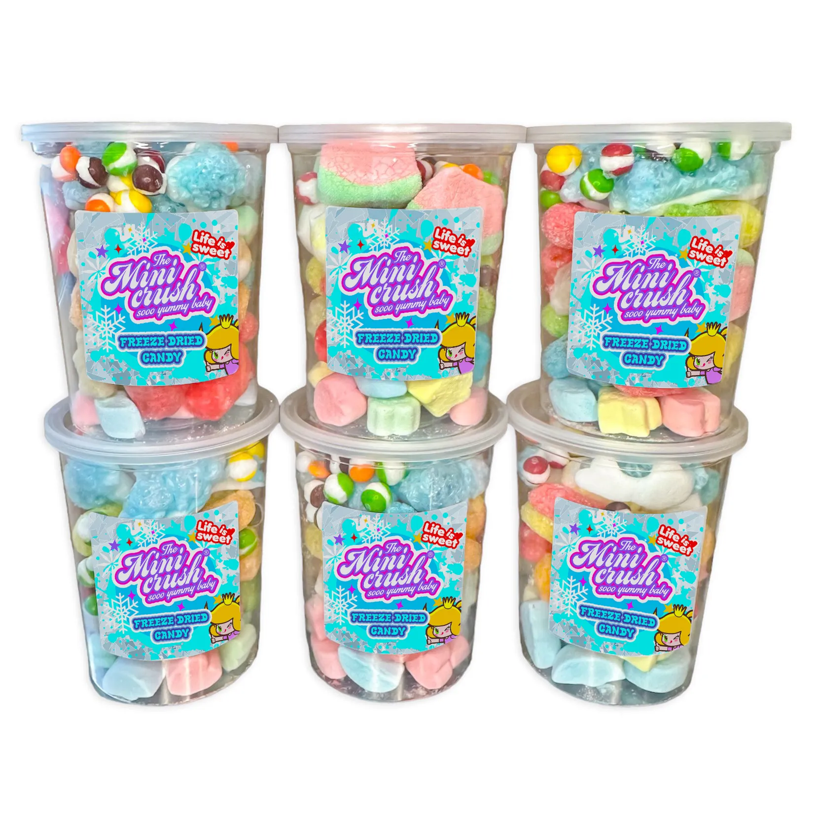 Großhandel Custom ized Tiktok Beliebte Freeze Dry Snacks Köstliche Frucht bonbons Gefrier getrocknete Süßigkeiten mit knuspriger gummiartiger Textur