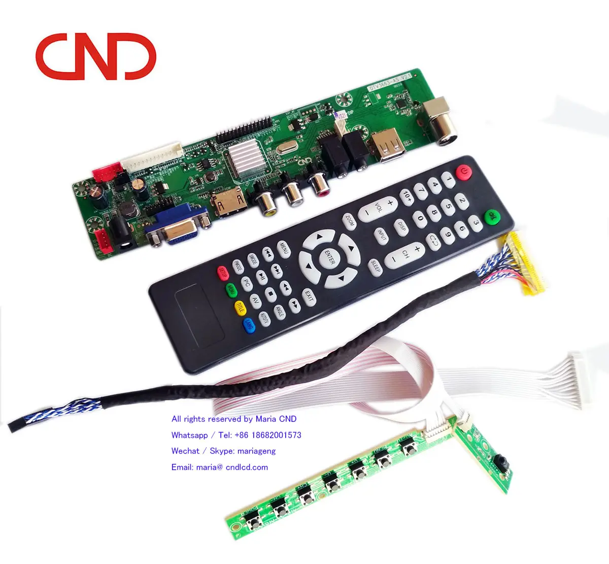 CND Suku Cadang TV Universal Samsung, V56 V59 SKD Kit LED TV Jumper Kartu Motherboard