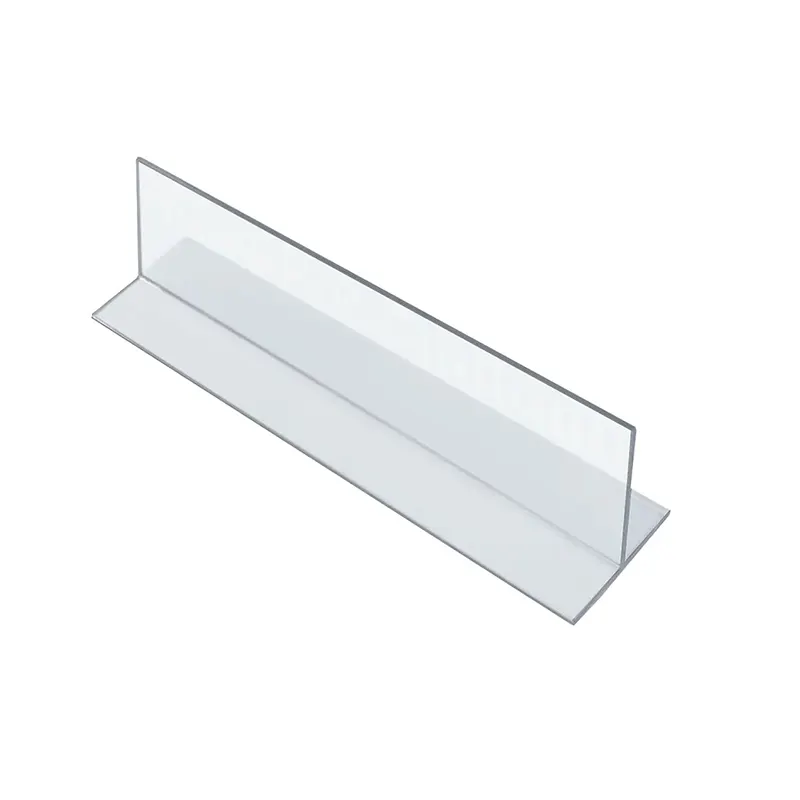 Vertical Forma T Acrílico Transparente Divisor Plásticos T Forma Acrílico Claro Prateleira Divisor Perspex Gaveta Divisor com extremidade aberta