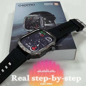 Yeni C40 PRO erkek 2.2 inç spor akıllı saat Android kare izle silikon bant ile sahip çalar saat fonksiyonu - Product Image 4