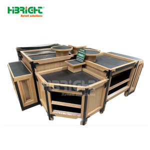 Trung Quốc Nhà Máy Giá siêu thị Rau hiển thị đứng có thể sử dụng một mình bằng gỗ Rack hiển thị cho trái cây và rau - Product Image 2