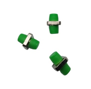 FC/APC kare Metal Fiber optik adaptör Simplex Couper Singlemode yeşil kapak - Product Image 3