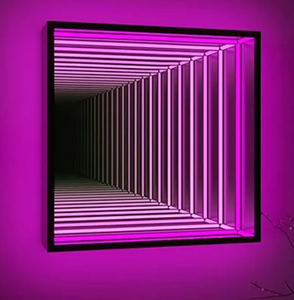 工場カスタムインフィニティミラーLEDネオンサイン高品質アクリルミラーシートネオアートLEDサイン - Product Image 1
