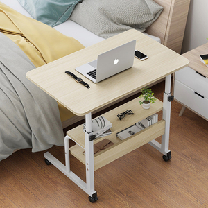 Moderno barato al lado de la mesa de estudio Blanco Sit Stand Lap Altura ajustable Escritorio de la computadora para la cama - Product Image 1