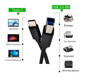 厂家直销USB 3.1数据线USB 3.0 BM转C型打印电缆 - Product Image 5