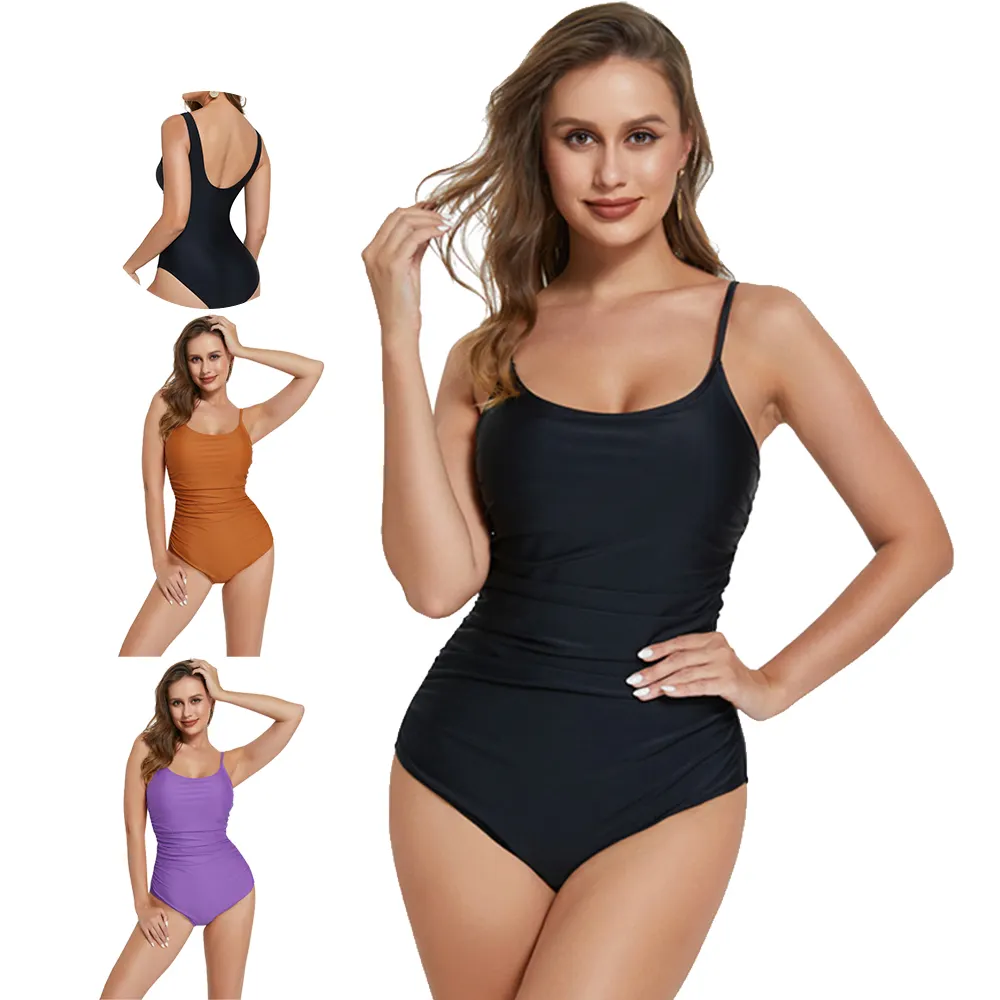 HEXIN wholesale tummy control high waist push up bikini for fat woman swimwear
