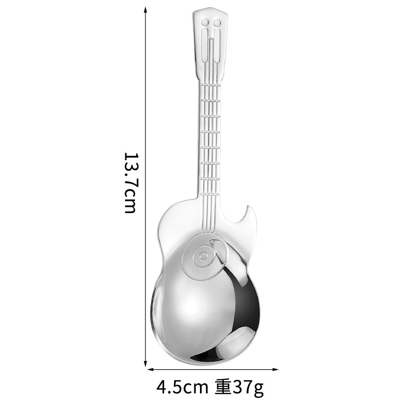 Grande cuillère de guitare-argent