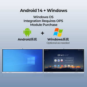 Quadro Interativo LCD 4K com Tela Sensível ao Toque de 20/40 Pontos, Sistema Operacional <span class=keywords><strong>Android</strong></span>/Windows, Estrutura Metálica - 55/65/75/85/86/98 Polegadas para Ensino - Product Image 3