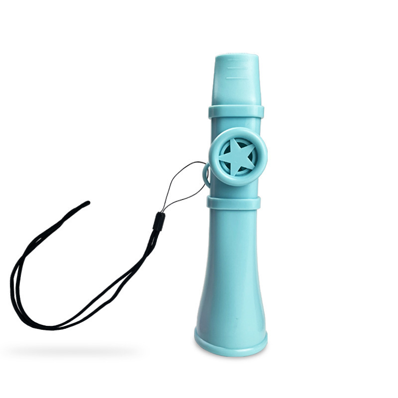 Boîte en papier bleu sifflet avec cordon