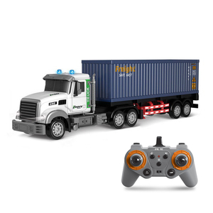 2.4G 1:12 9CH RC uzaktan kumanda konteyner kamyon modeli oyuncaklar hafif müzik ile - Product Image 1