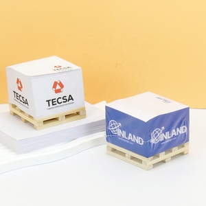 Bloc de notas adhesivas de 3x3 en palet de madera promocional personalizado, Bloc de notas adhesivas de papel, bloques, cubos cuadrados