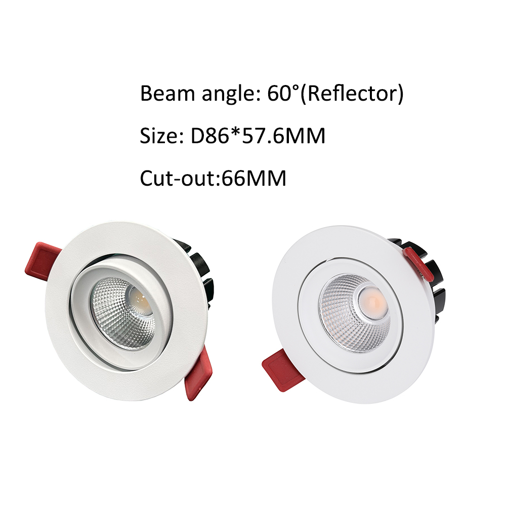 White( IP44/60° Reflector/Cutout:66MM)