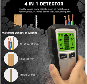 مكتشف جويست مكتشف مسمار للكشف عن الخشب والمعدن مسمار/حديد التسليح المعدنية/AC يعيش سلك TH430 - Product Image 4