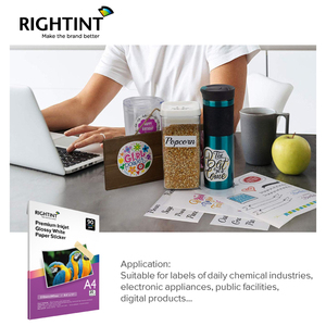 Chuyên nghiệp 90g A4 Kích thước giấy ảnh trắng bóng chất lượng tốt nhất Vinyl cho máy in phun sử dụng in trên khung ảnh & nến - Product Image 2