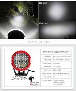 Yüksek güç otomatik Nissan ışıkları süper parlak 96W 9 inç LED çalışma ışık çubukları yardımcı ışık 4x4 O Off-Road kamyon otomobil traktörler - Product Image 5