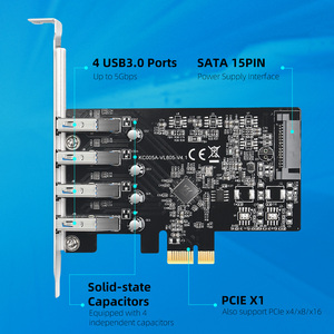 Maiwo การ์ด KC015 PCIE USB 3.0 4พอร์ต PCI Express ไปยัง USB การ์ดขยายตัวความเร็วสูง5Gbps PCI-E อะแดปเตอร์ตัวควบคุมฮับ USB3 - Product Image 2
